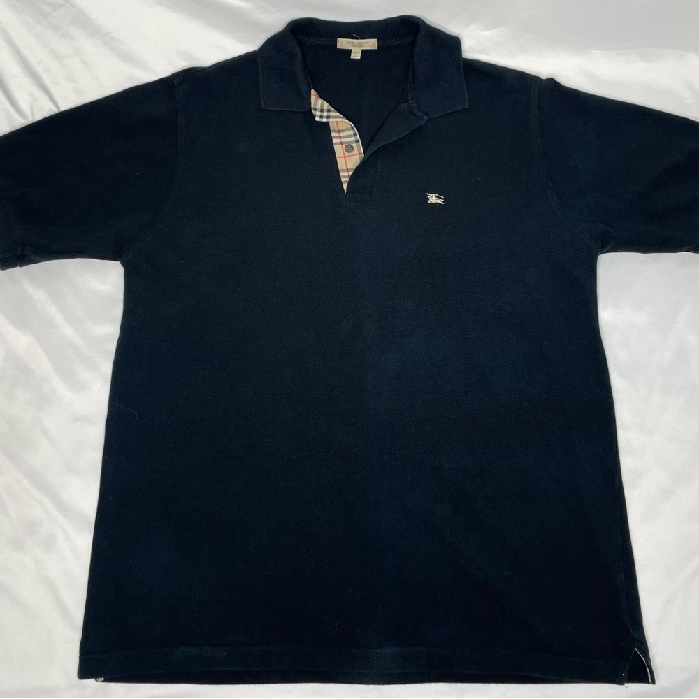 Burberry‎ Large Black Men Polo AA23